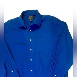 Colours Alexander Julian Long Sleeve Button Up Shirt Mens Size Large Royal Blue
